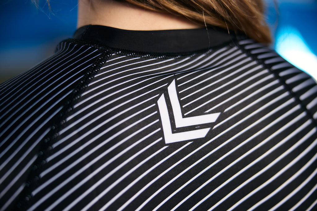 Stealth Unisex White & Black Long Sleeve Rashguard