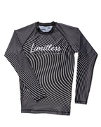 Stealth Unisex White & Black Long Sleeve Rashguard