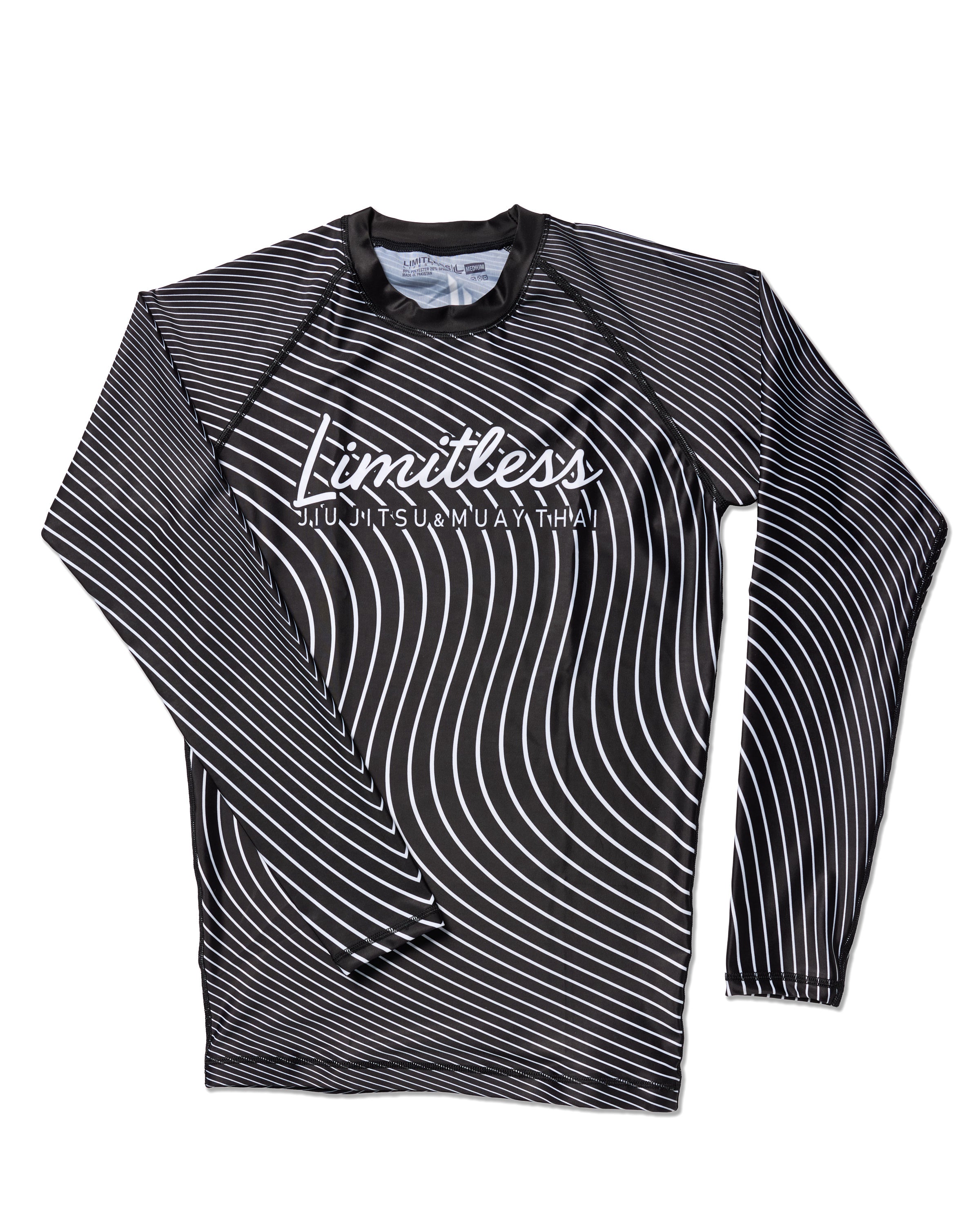 Stealth Unisex White & Black Long Sleeve Rashguard