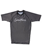 Stealth Unisex White & Black Short Sleeve Rashguard