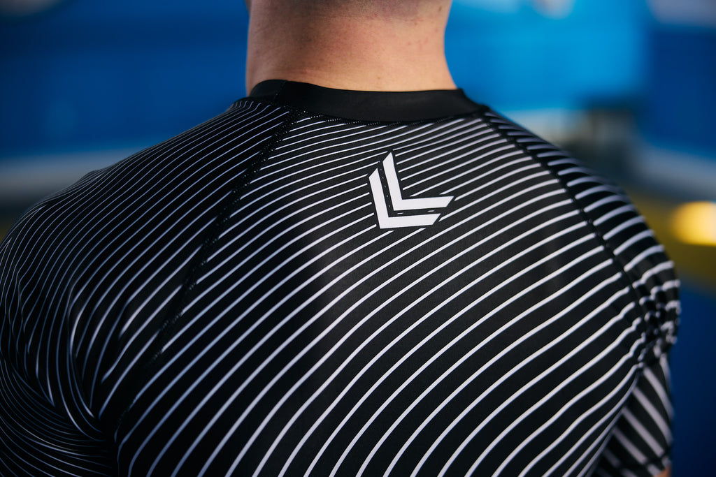 Stealth Unisex White & Black Long Sleeve Rashguard