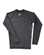 Stealth Unisex White & Black Long Sleeve Rashguard
