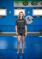 Stealth Unisex White & Black Short Sleeve Rashguard