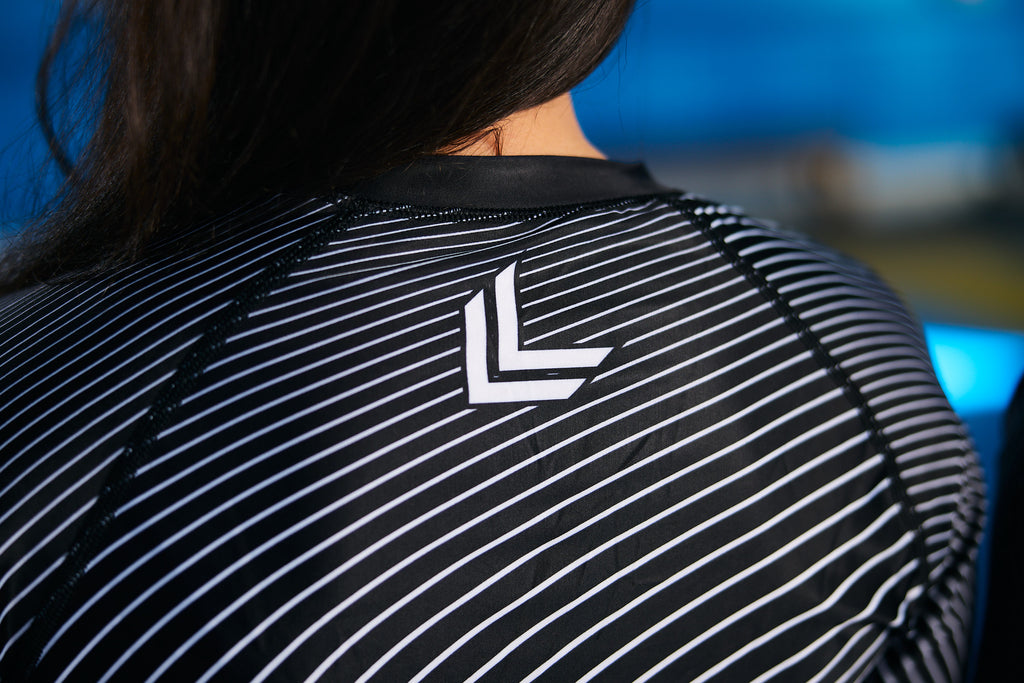 Stealth Unisex White & Black Short Sleeve Rashguard