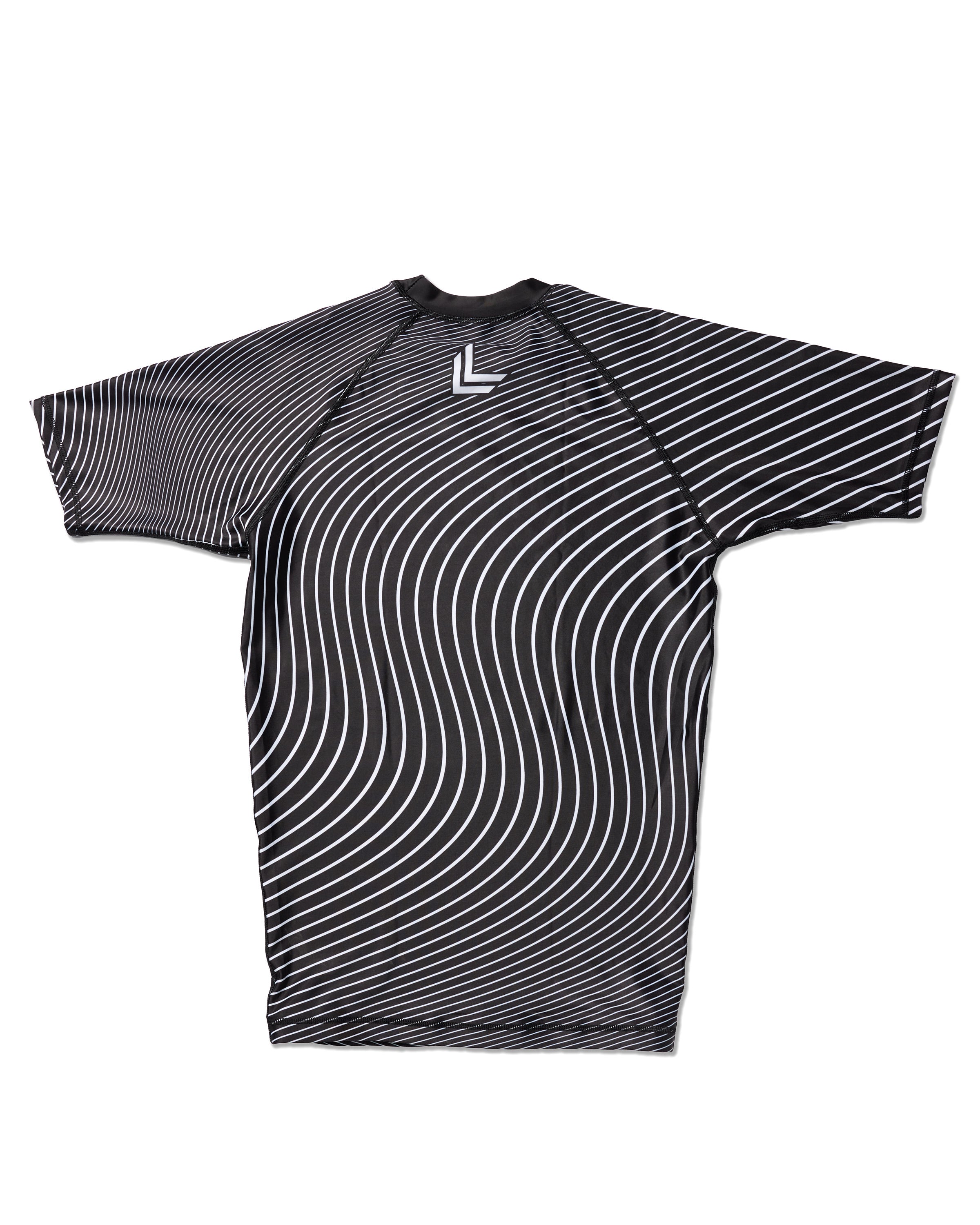 Stealth Unisex White & Black Short Sleeve Rashguard